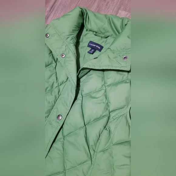 Women's Lands End Puffer Down Vest M - Picture 6 of 6